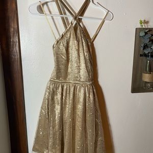 Hollister Gold Star Fit and Flare Sz 0